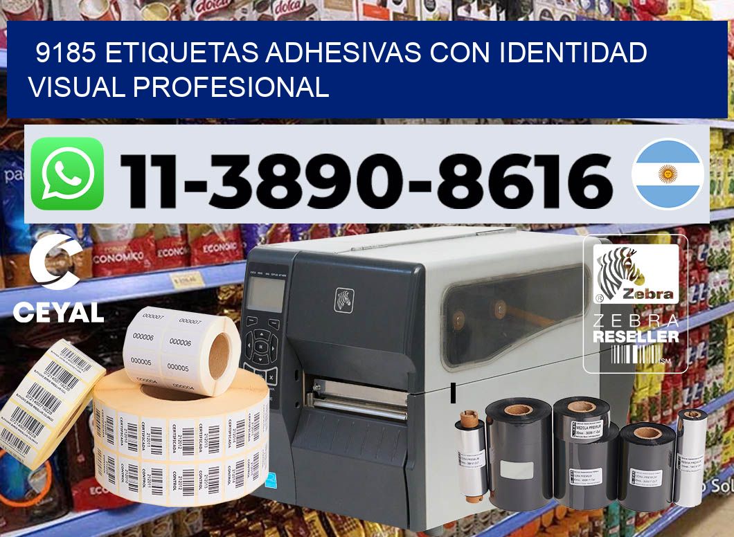 9185 Etiquetas adhesivas con identidad visual profesional