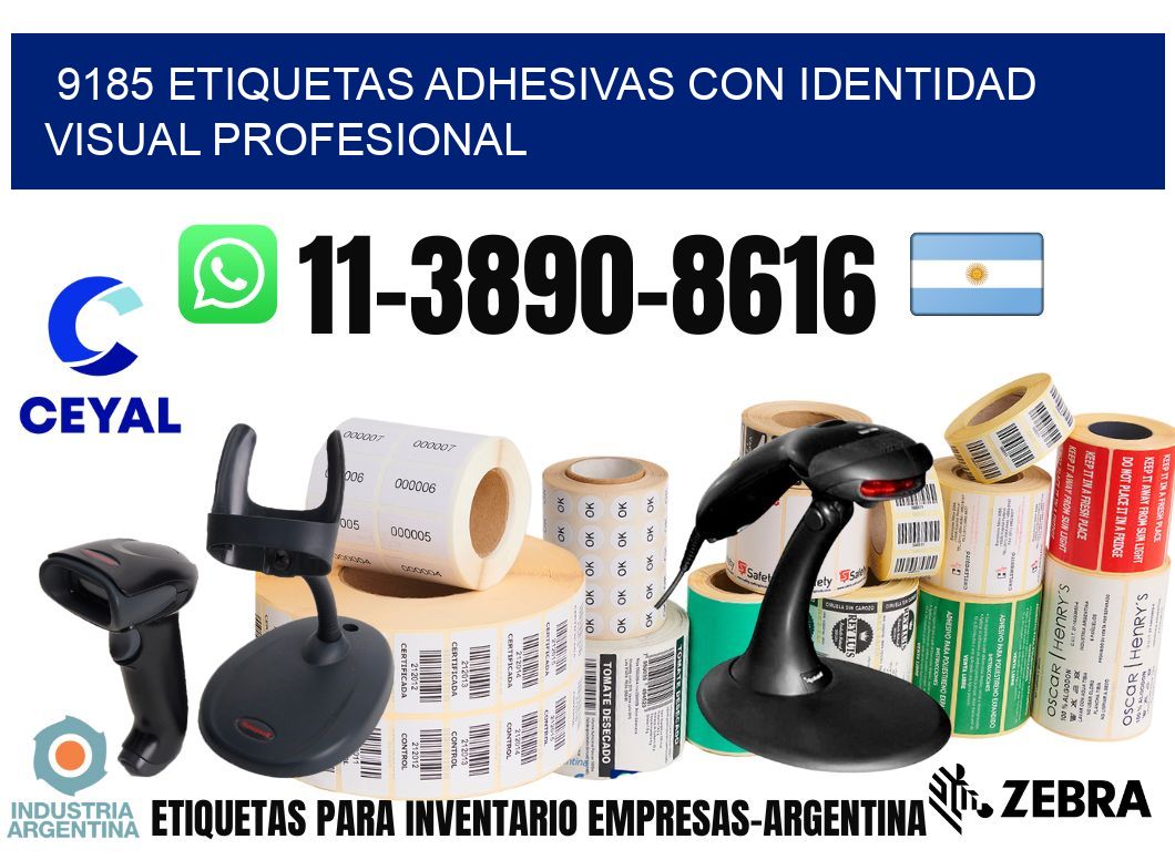 9185 Etiquetas adhesivas con identidad visual profesional