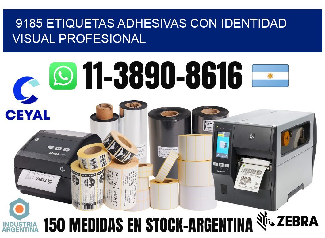 9185 Etiquetas adhesivas con identidad visual profesional