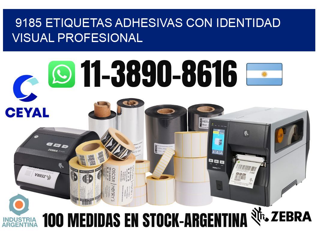 9185 Etiquetas adhesivas con identidad visual profesional