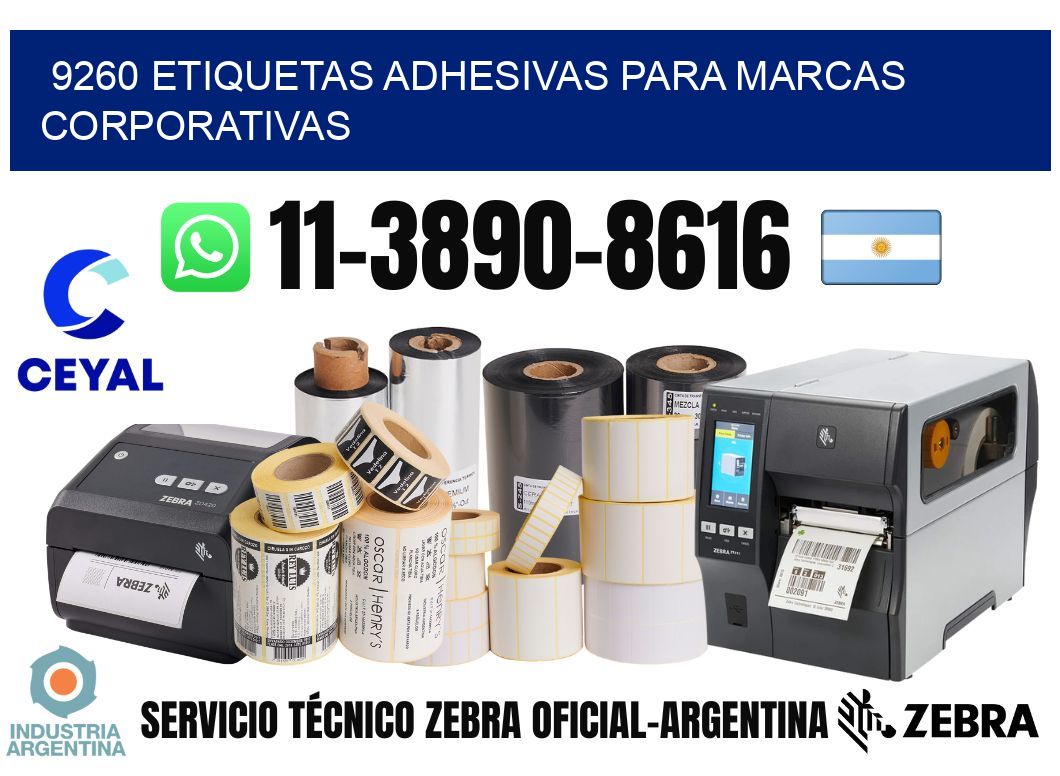 9260 Etiquetas adhesivas para marcas corporativas