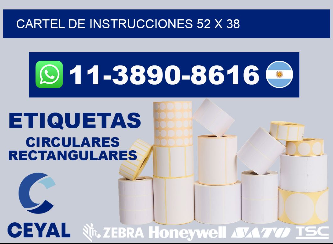 Cartel de instrucciones 52 x 38