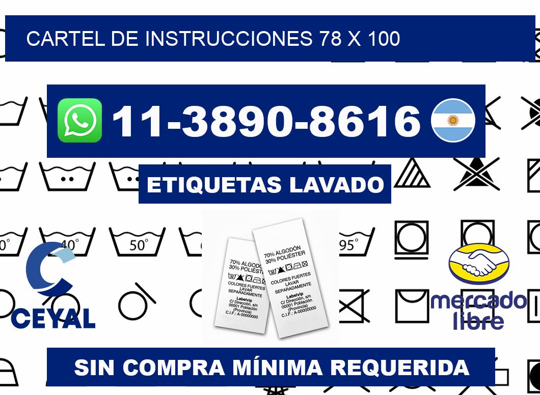 Cartel de instrucciones 78 x 100