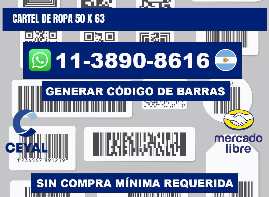 Cartel de ropa 50 x 63