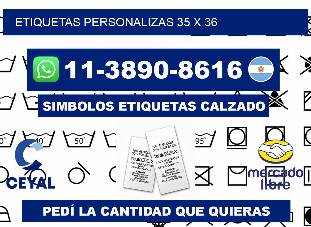 ETIQUETAS PERSONALIZAS 35 x 36