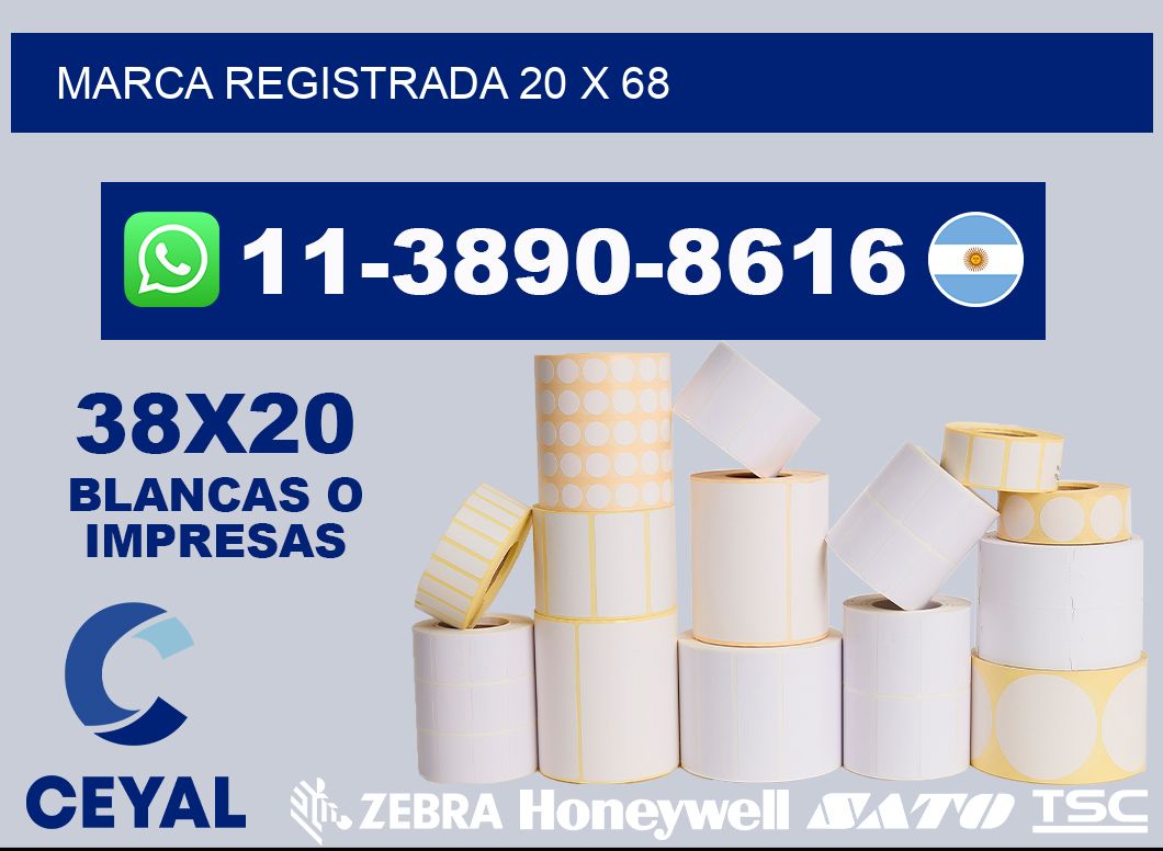 Marca registrada 20 x 68