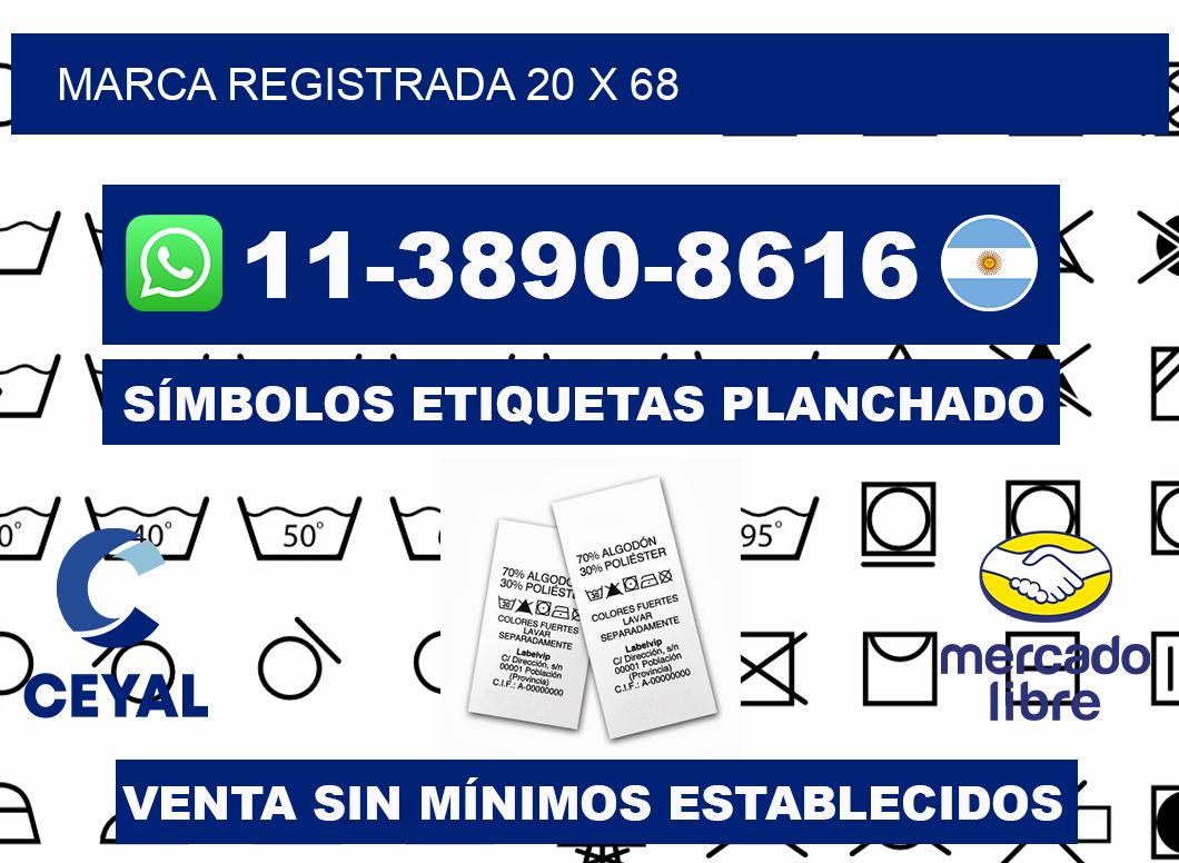 Marca registrada 20 x 68