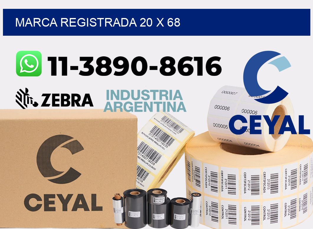 Marca registrada 20 x 68