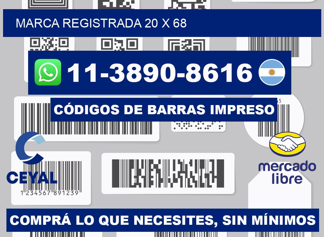 Marca registrada 20 x 68