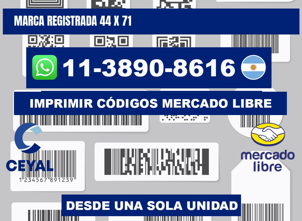 Marca registrada 44 x 71