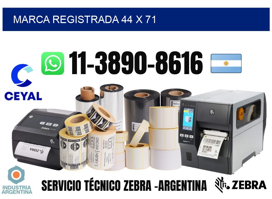 Marca registrada 44 x 71