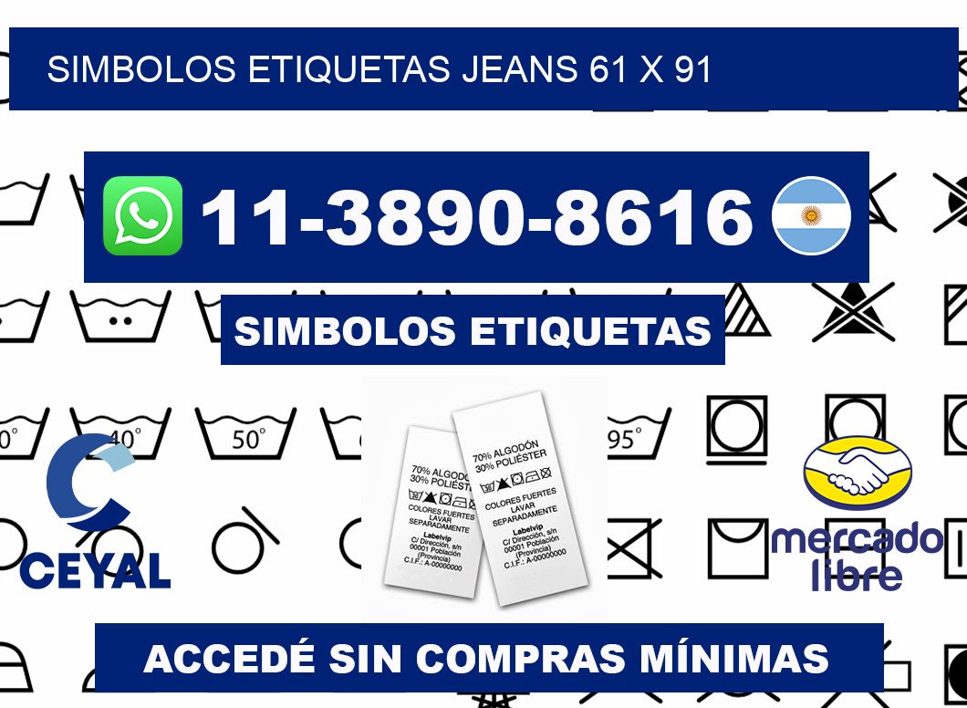 SIMBOLOS ETIQUETAS JEANS 61 x 91