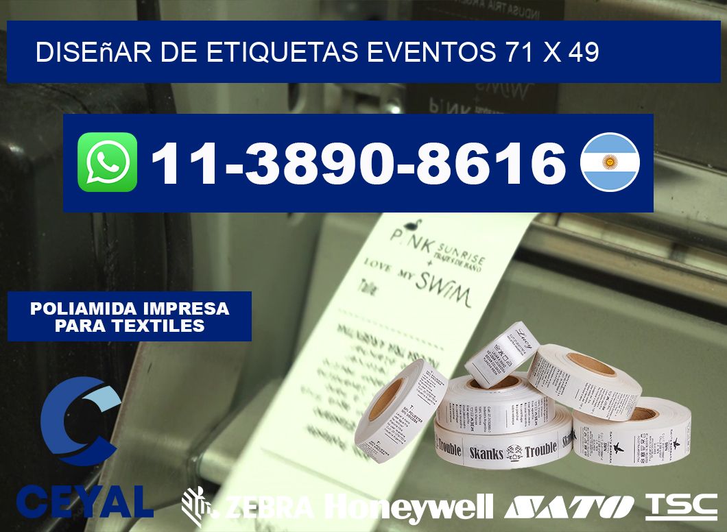 diseñar de etiquetas eventos 71 x 49