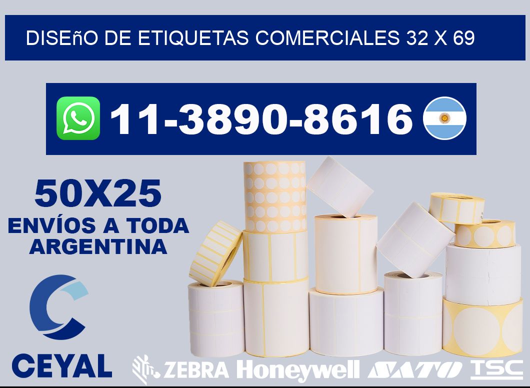 diseño de etiquetas comerciales 32 x 69