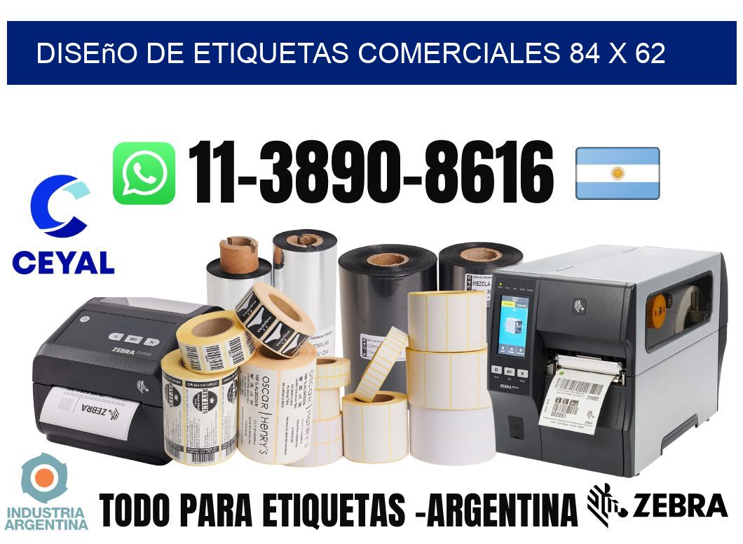 diseño de etiquetas comerciales 84 x 62
