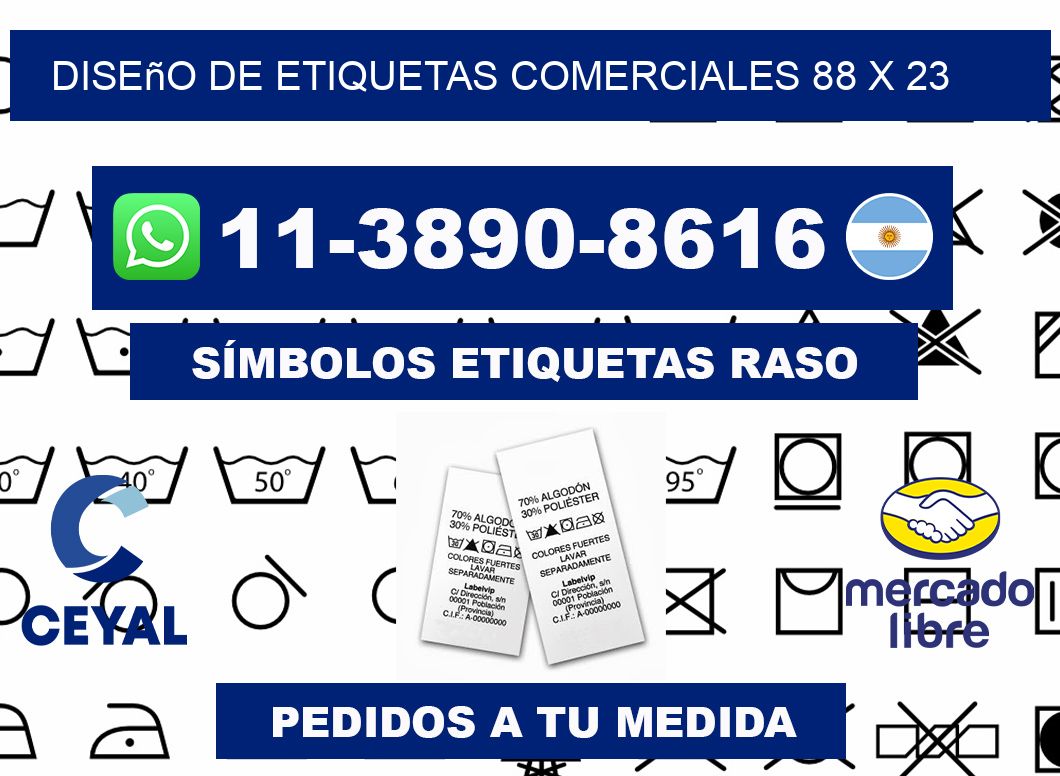 diseño de etiquetas comerciales 88 x 23