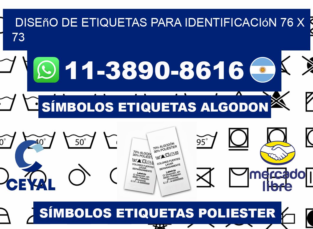 diseño de etiquetas para identificación 76 x 73