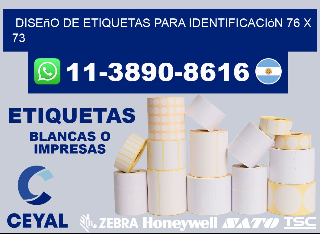 diseño de etiquetas para identificación 76 x 73