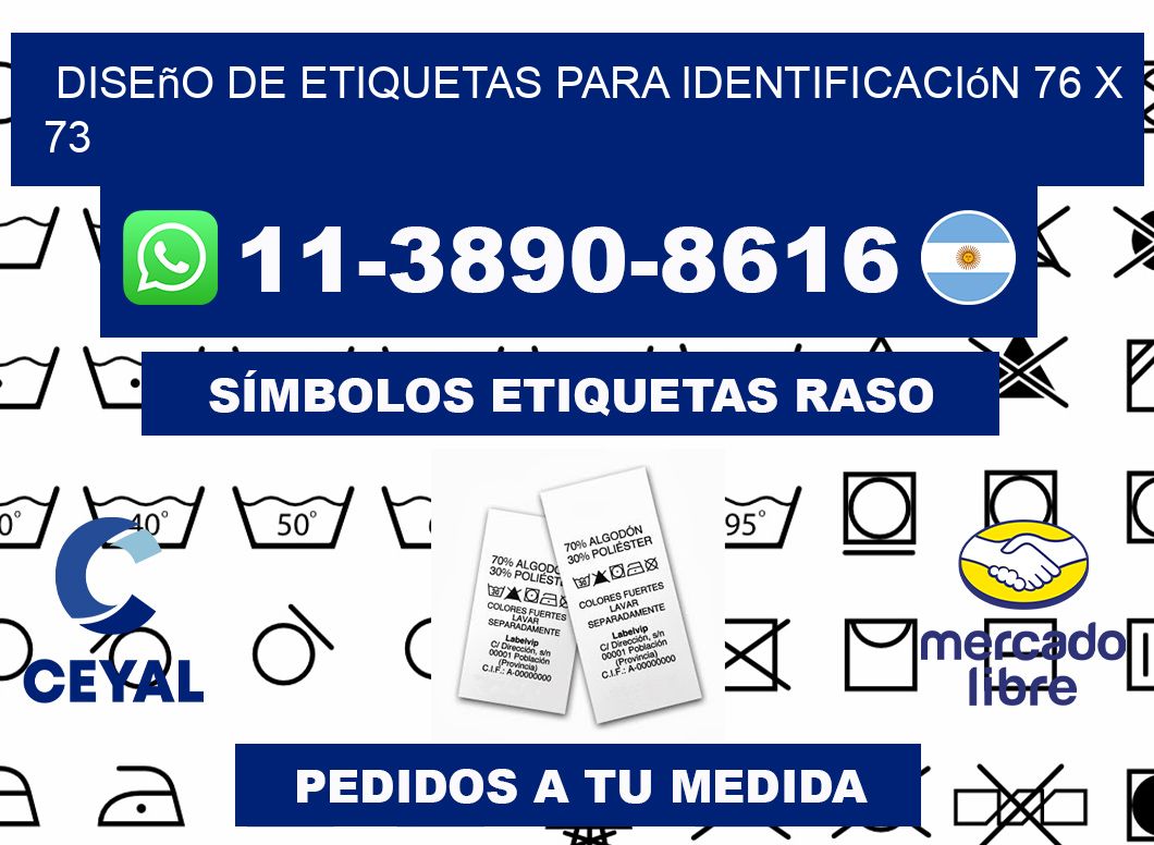diseño de etiquetas para identificación 76 x 73
