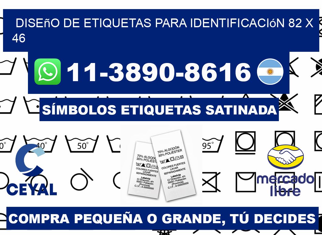 diseño de etiquetas para identificación 82 x 46
