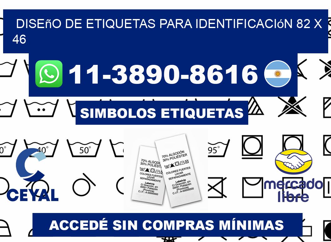 diseño de etiquetas para identificación 82 x 46