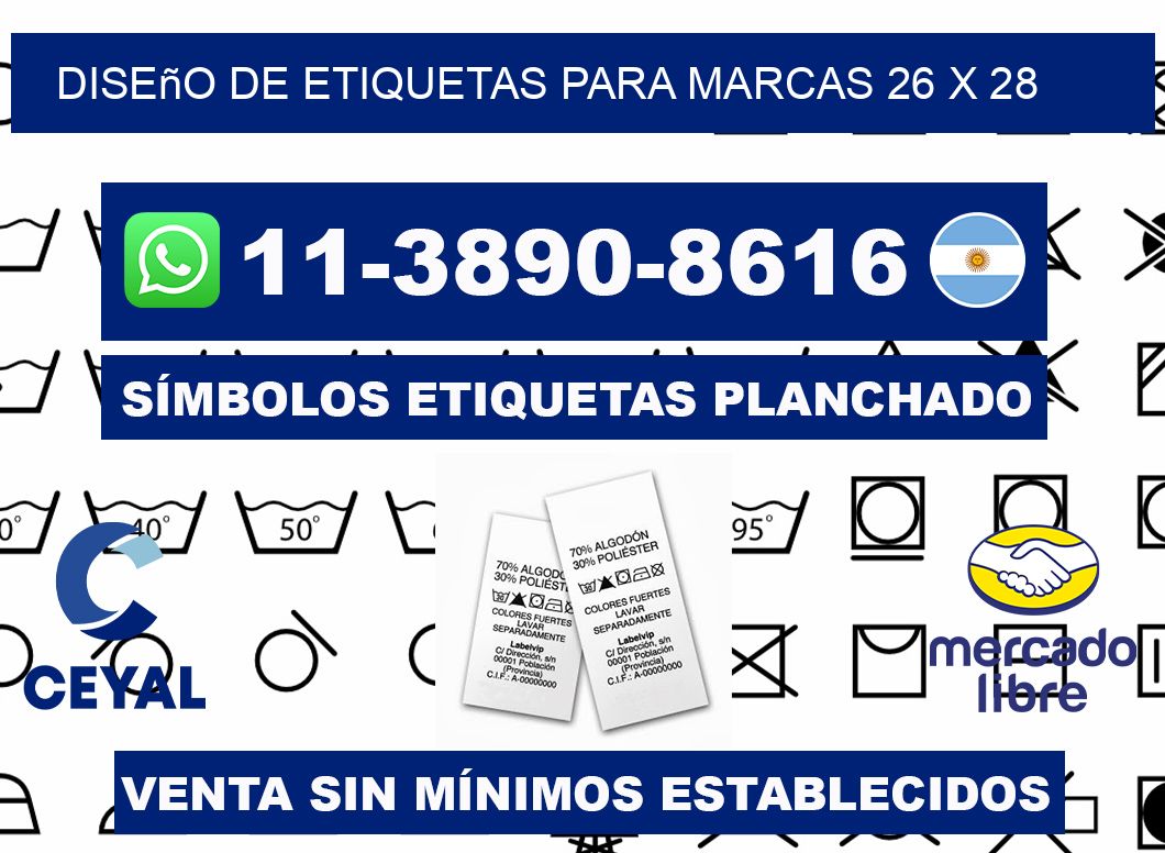 diseño de etiquetas para marcas 26 x 28