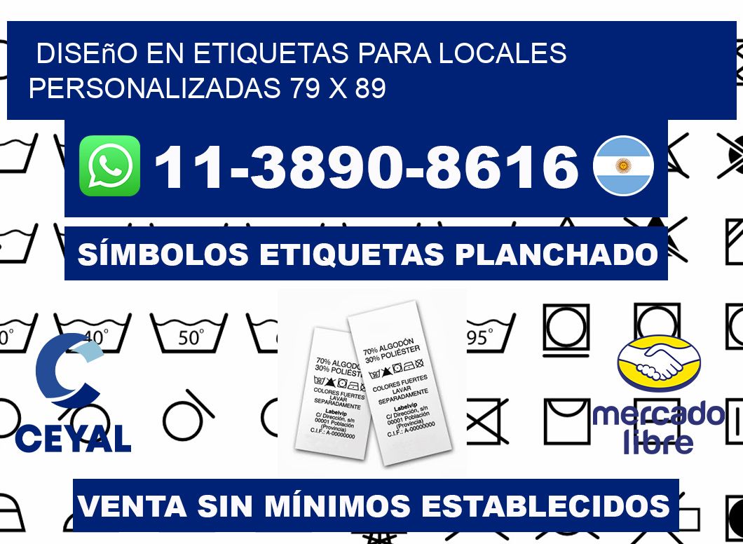 diseño en etiquetas para locales personalizadas 79 x 89
