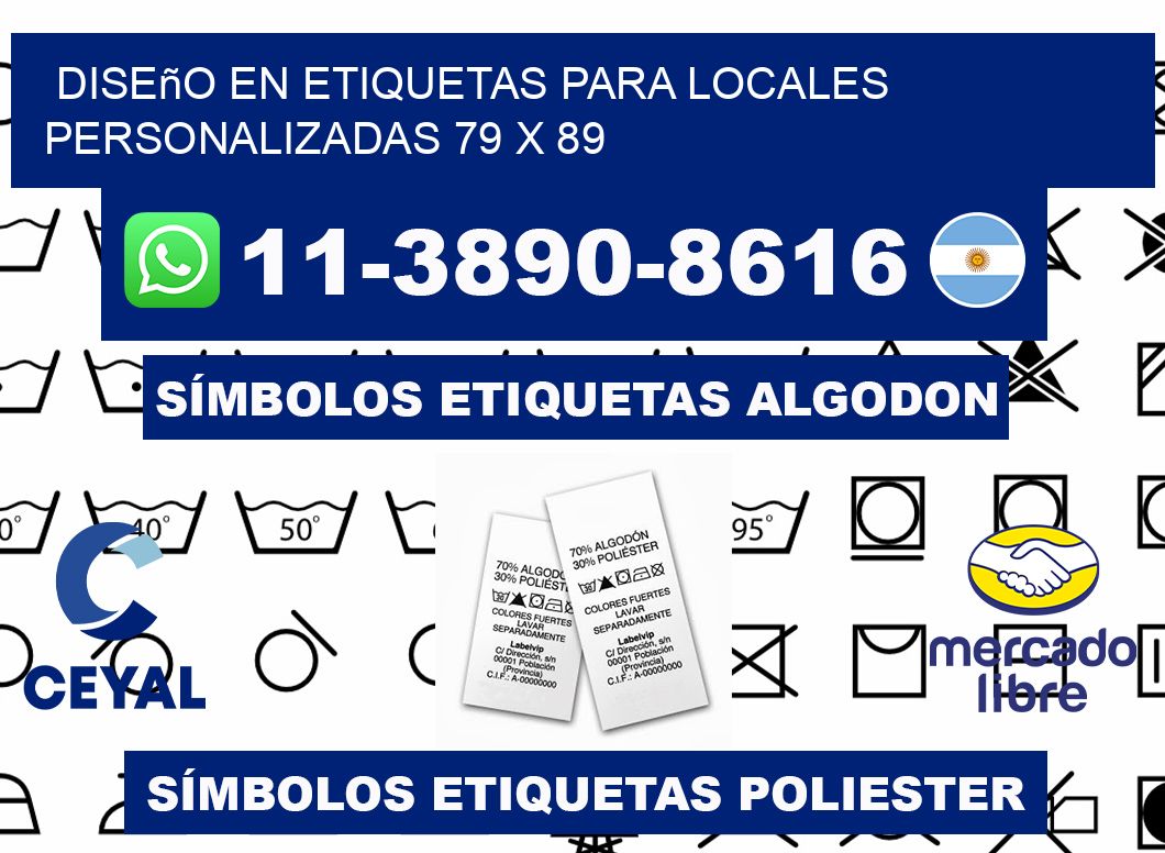 diseño en etiquetas para locales personalizadas 79 x 89