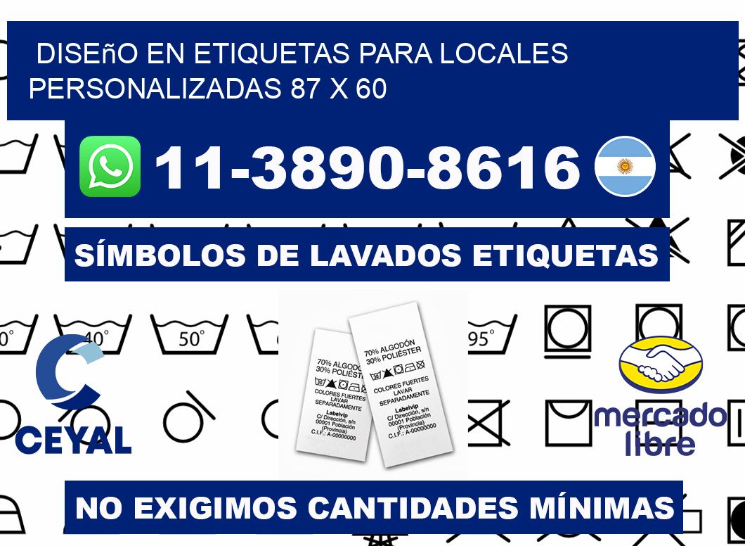 diseño en etiquetas para locales personalizadas 87 x 60