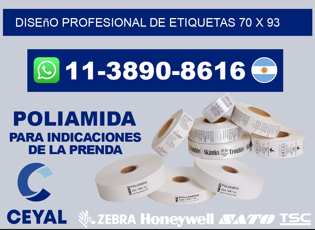 diseño profesional de etiquetas 70 x 93