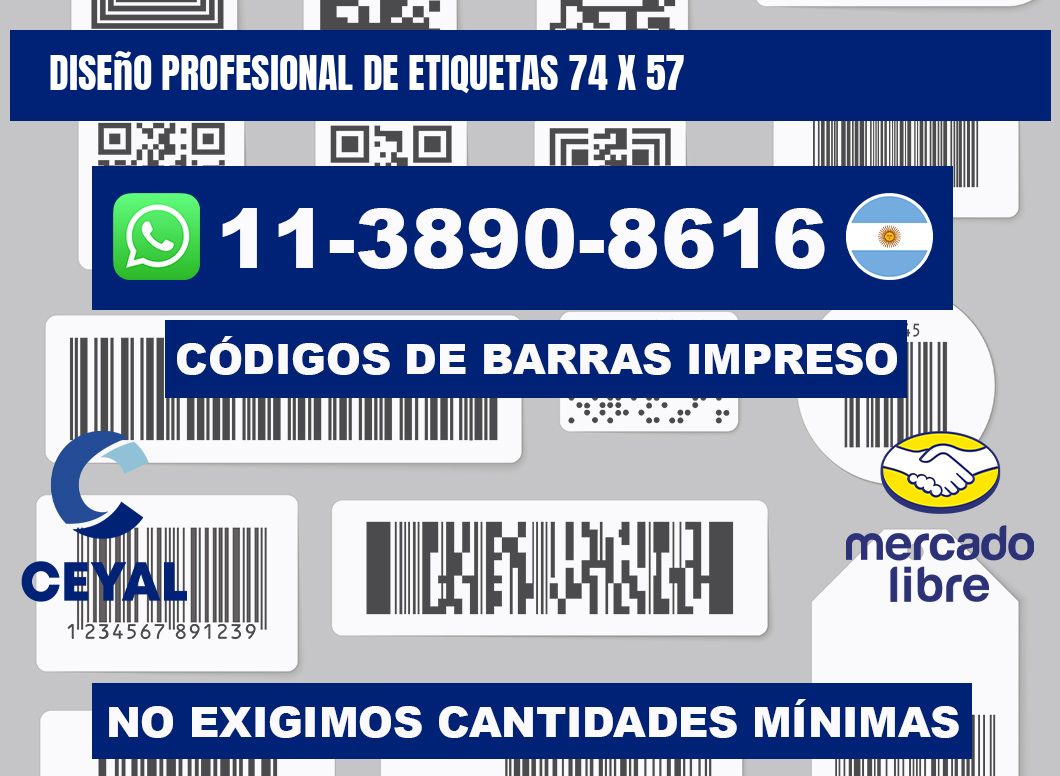 diseño profesional de etiquetas 74 x 57