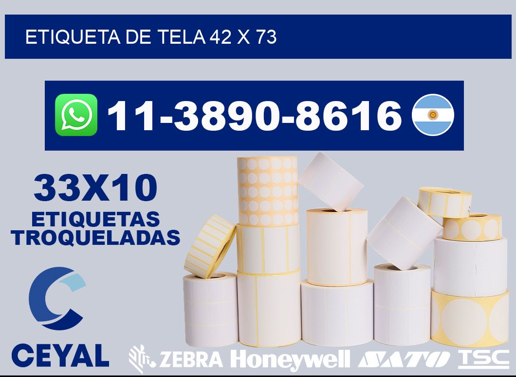 etiqueta de tela 42 x 73