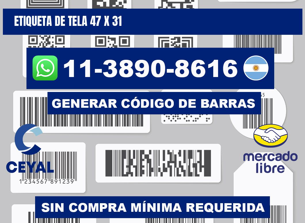 etiqueta de tela 47 x 31