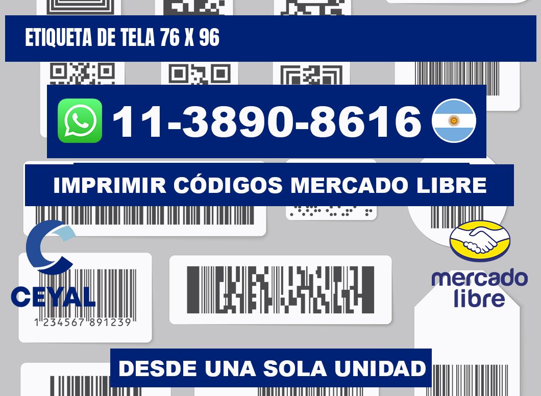 etiqueta de tela 76 x 96