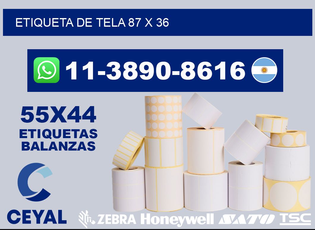 etiqueta de tela 87 x 36