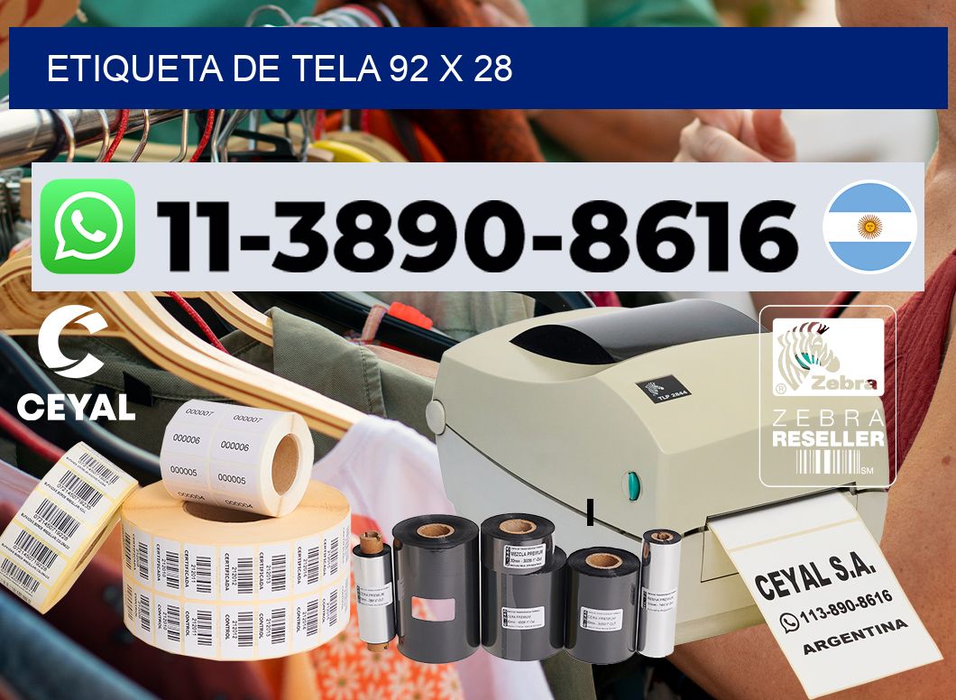 etiqueta de tela 92 x 28