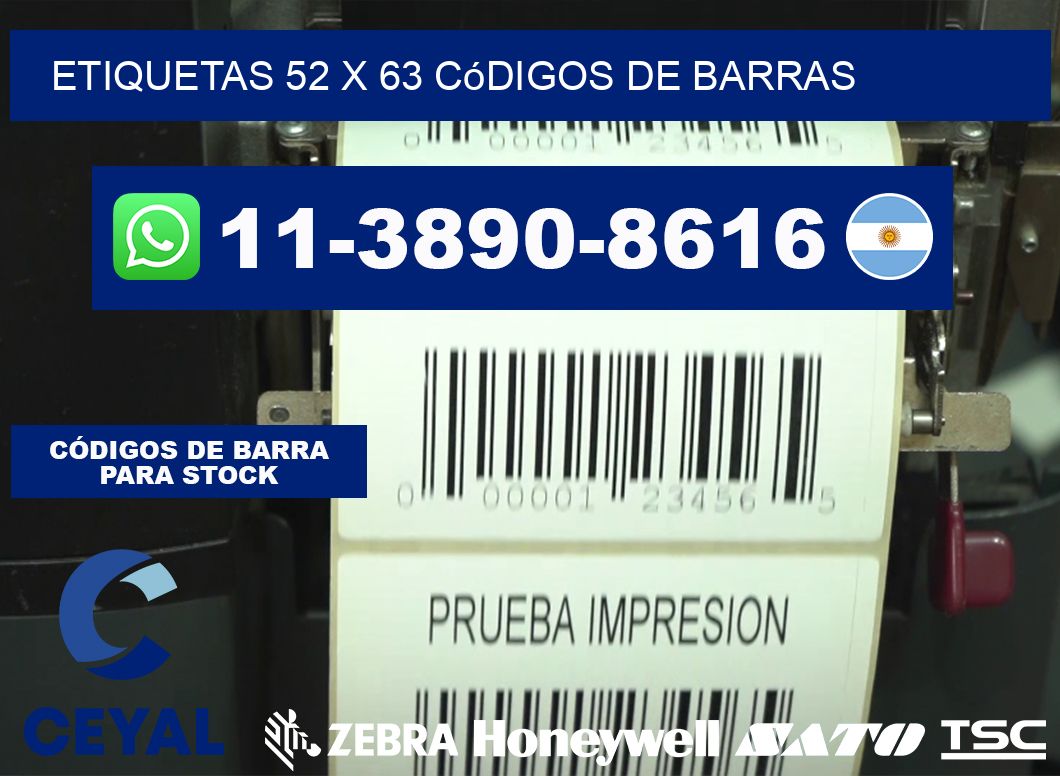 etiquetas 52 x 63 códigos de barras