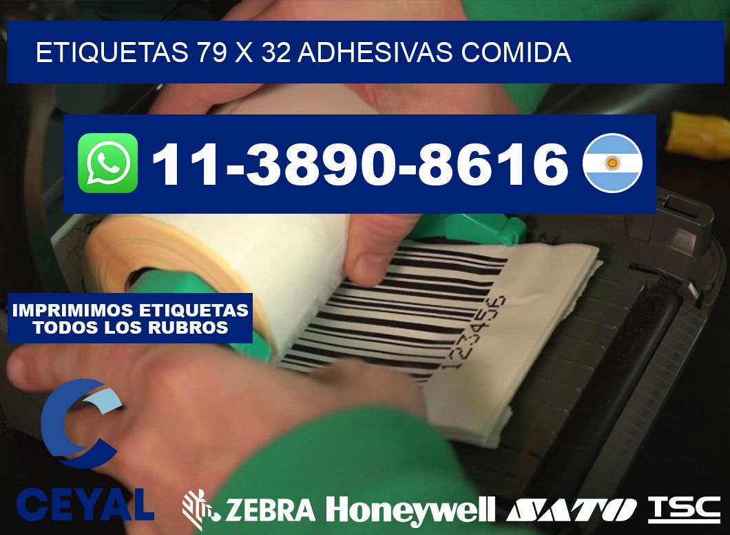 etiquetas 79 x 32 adhesivas comida
