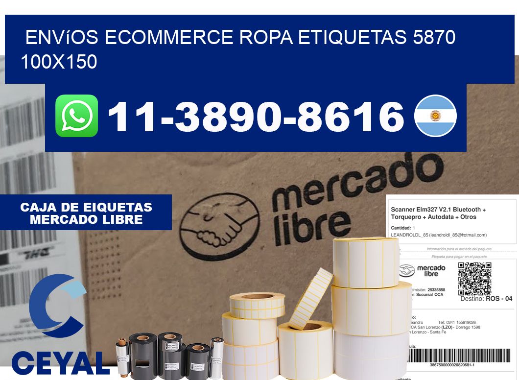 Envíos Ecommerce ropa etiquetas 5870 100x150
