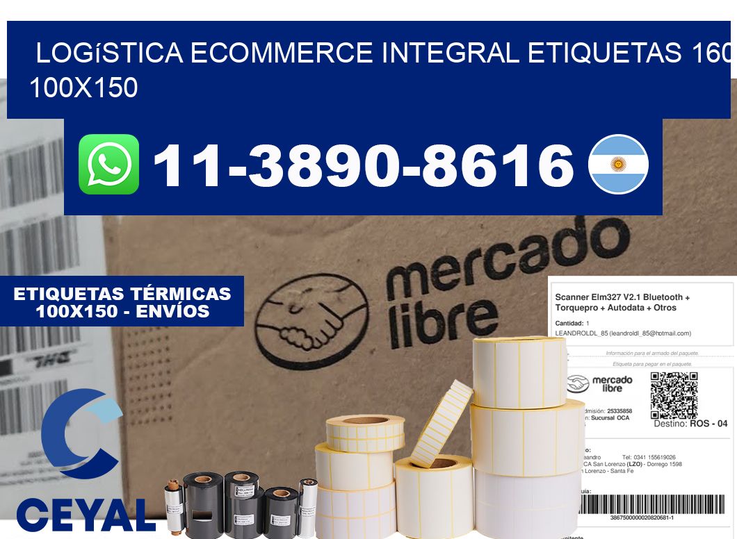 Logística ecommerce integral etiquetas 160 100x150