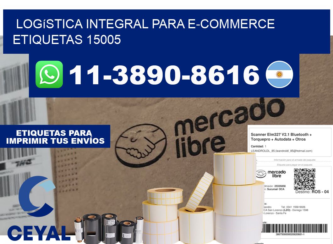 Logística integral para e-commerce  etiquetas 15005