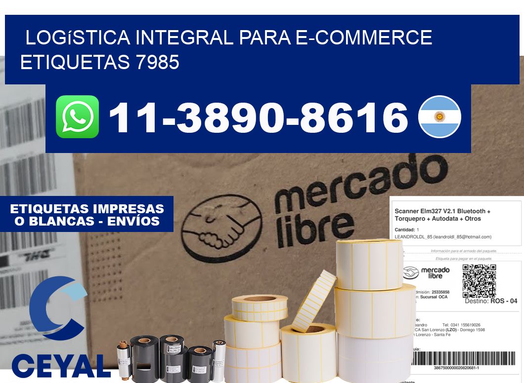 Logística integral para e-commerce  etiquetas 7985