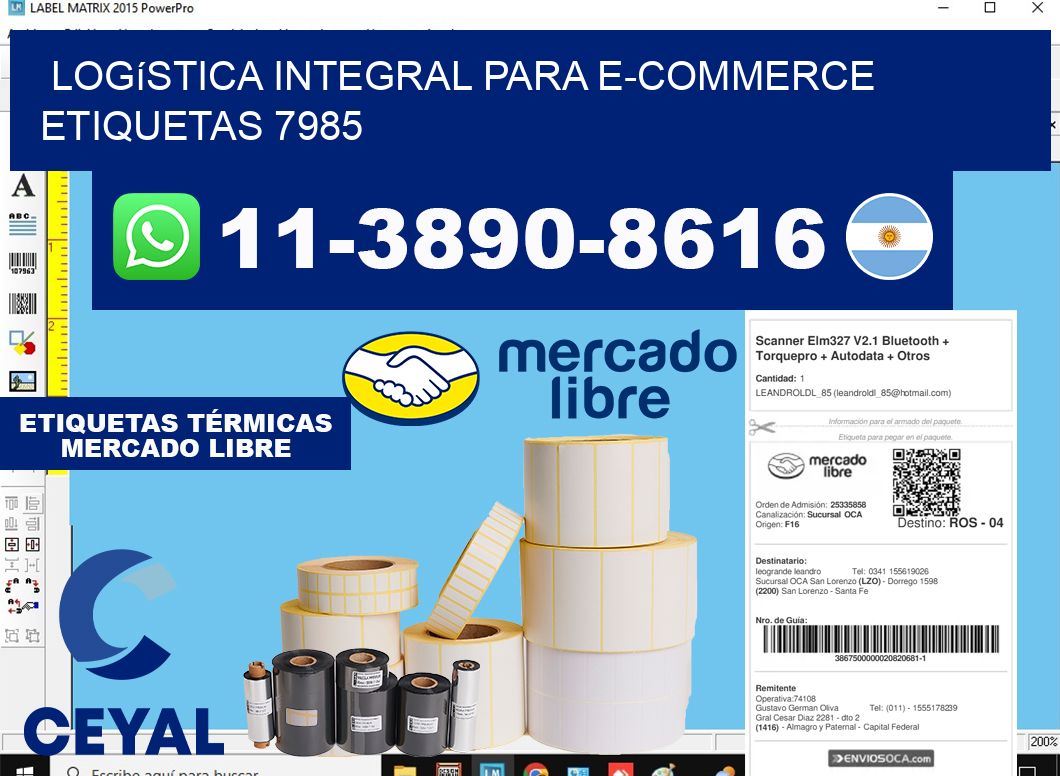 Logística integral para e-commerce  etiquetas 7985