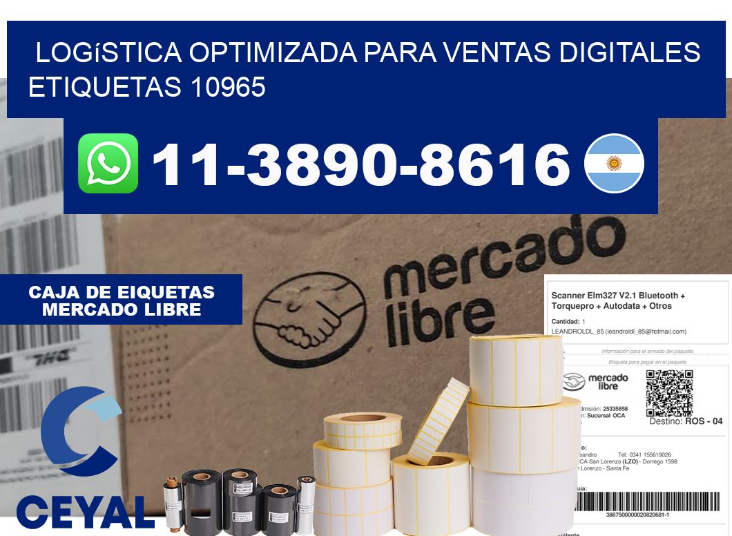 Logística optimizada para ventas digitales  etiquetas 10965