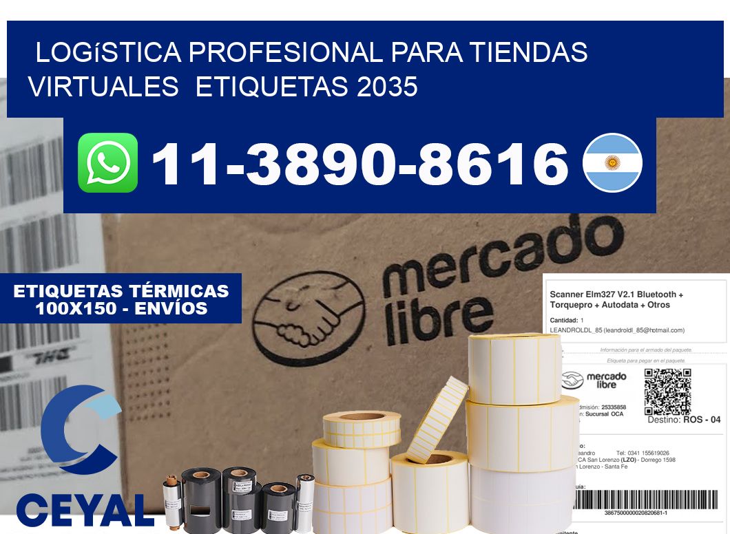 Logística profesional para tiendas virtuales  etiquetas 2035