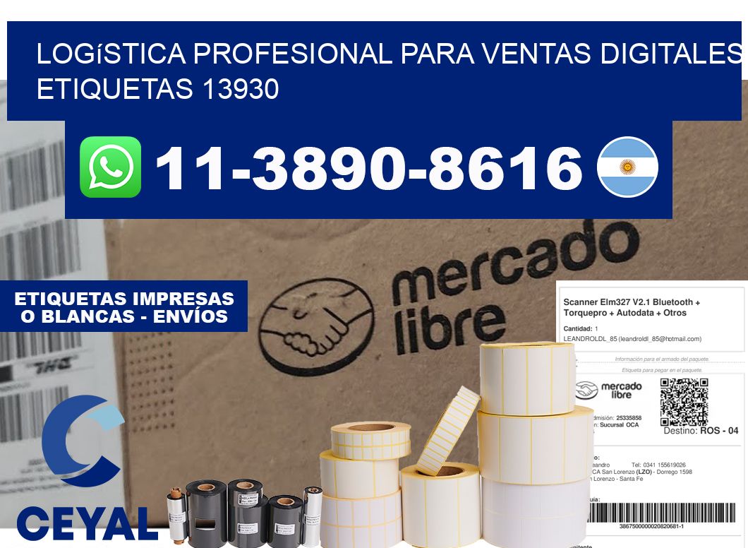 Logística profesional para ventas digitales  etiquetas 13930