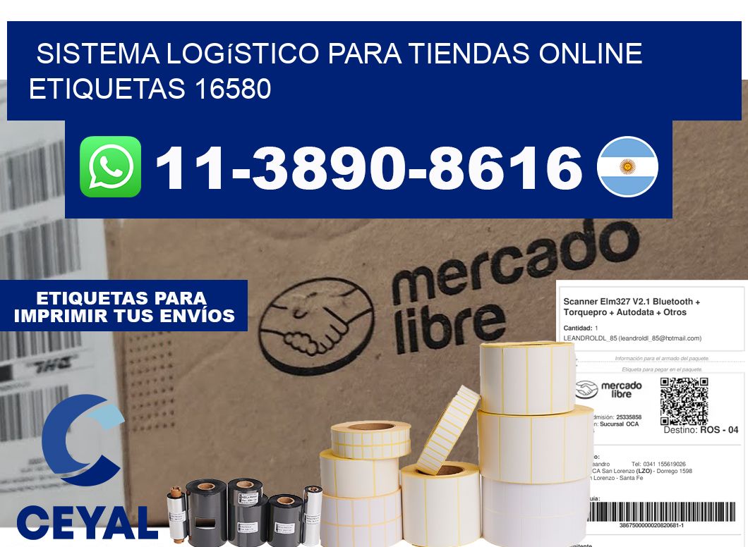 Sistema logístico para tiendas online  etiquetas 16580