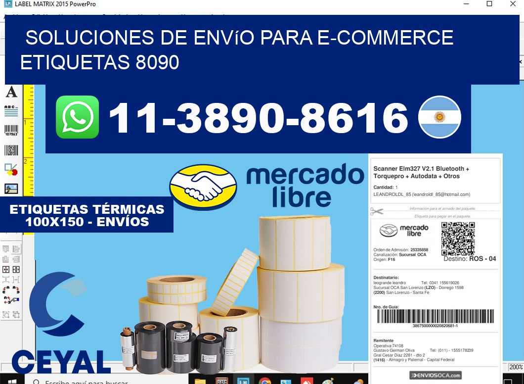 Soluciones de envío para e-commerce  etiquetas 8090