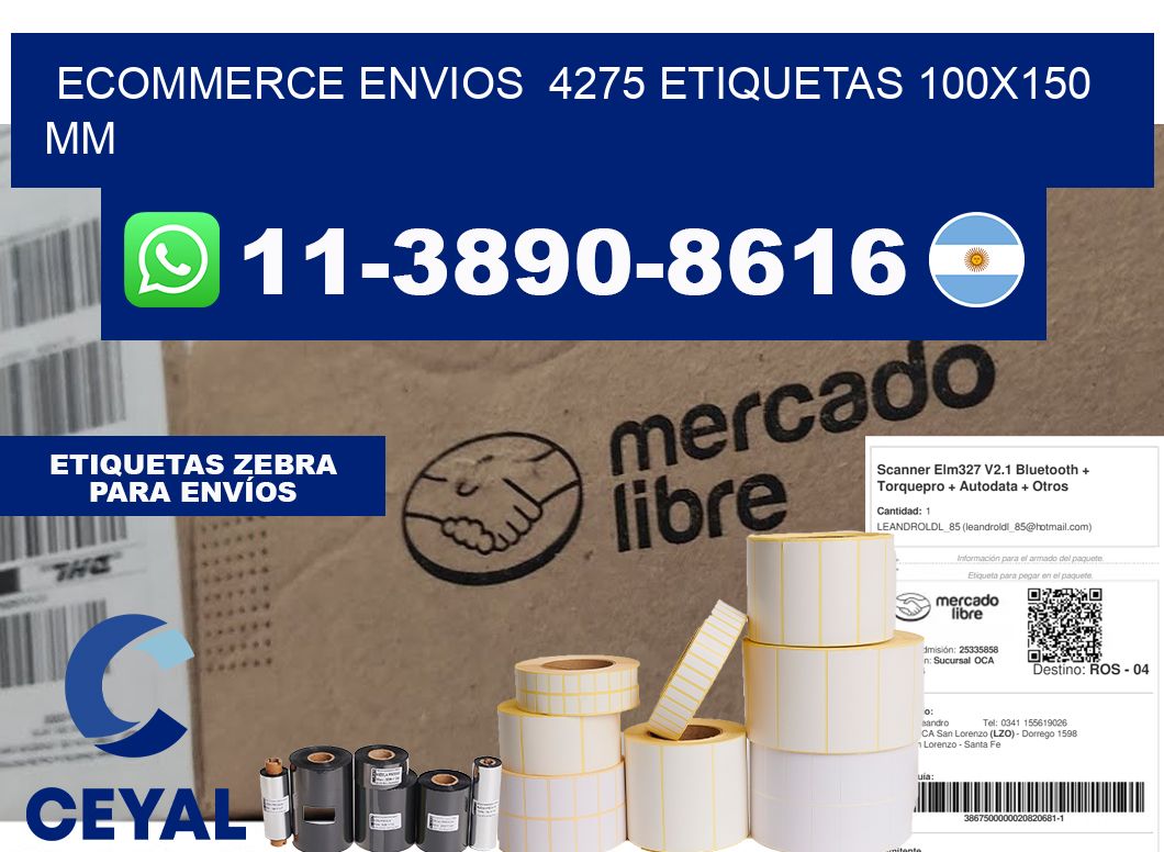 ecommerce envios 4275 etiquetas 100x150 mm