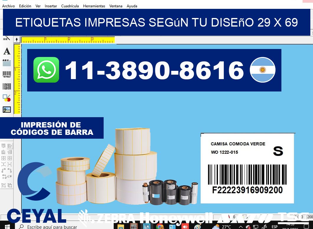 etiquetas impresas según tu diseño 29 x 69
